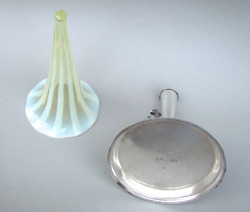 fig 2. VICTORIAN SILVER PLATED & VASELINE GLASS CENTREPIECE BY DEYKIN & SONS, BIRMINGHAM CIRCA 1870