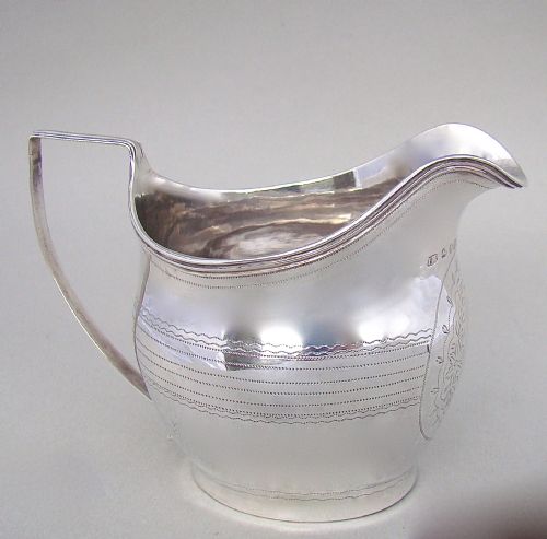 Georgian  Silver Cream Jug by John Merry, London 1805