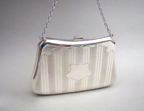 George V Silver Dance Purse by James Deakin & Sons, Birmingham 1913