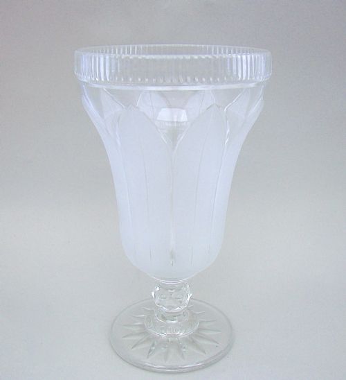 fig 1. VICTORIAN FROSTED GLASS CELERY VASE, CIRCA 1870