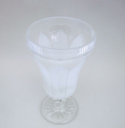 fig 2. VICTORIAN FROSTED GLASS CELERY VASE, CIRCA 1870