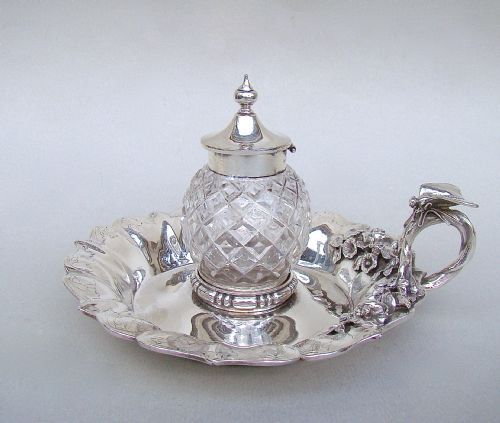 fig 1. WILLIAM IV SILVER INKSTAND BY WILLIAM EATON, LONDON 1837