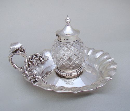 William IV Silver Inkstand by William Eaton, London 1837