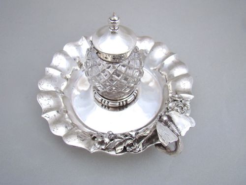 fig 3. WILLIAM IV SILVER INKSTAND BY WILLIAM EATON, LONDON 1837