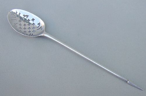 Georgian "Shell Back" Silver Mote Spoon by Thomas Tookey London Circa 1776