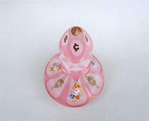 fig 2. VICTORIAN ENAMELLED OPALINE GLASS SCENT BOTTLE, CIRCA 1870