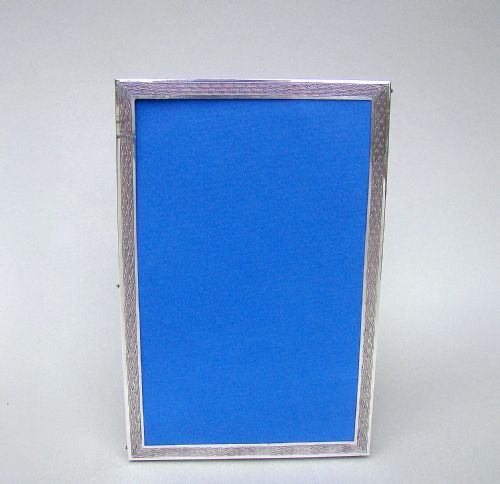 Art Deco Solid Silver Photo Frame by Sanders & Mackenzie, Birmingham, 1929