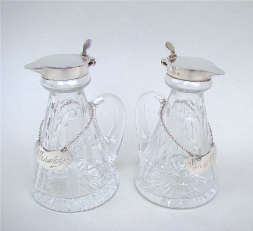 fig 2. FABULOUS PAIR OF ART DECO SILVER MOUNTED WHISKY TOTS BY MAPPIN & WEBB, BIRMINGHAM 1936
