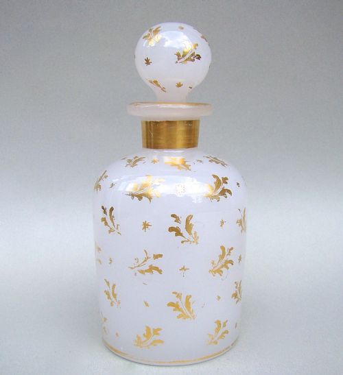 Fabulous 19th C. French Large Opaline Glass Scent Bottle, Circa 1870