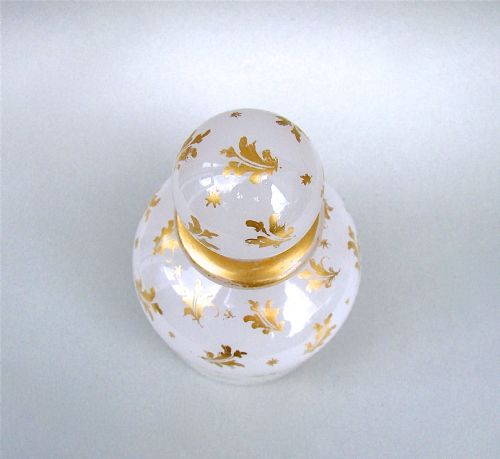 fig 2. FABULOUS 19TH C. FRENCH LARGE OPALINE GLASS SCENT BOTTLE, CIRCA 1870