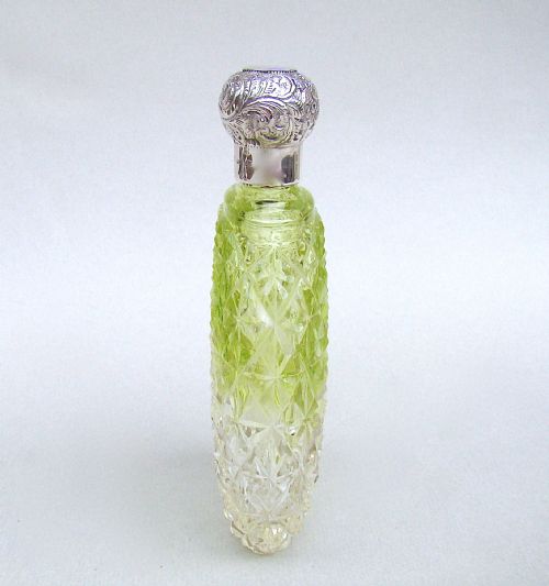 fig 2. VICTORIAN SILVER & CUT GLASS SCENT BOTTLE BY CHARLES MAY, BIRMINGHAM 1897