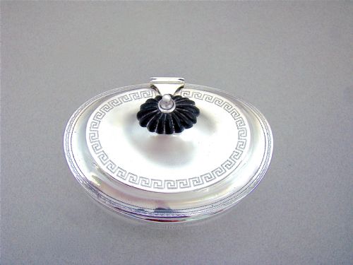 fig 2. FABULOUS EDWARDIAN SILVER TEA CADDY BY NATHAN & HAYES, CHESTER 1905