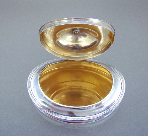 fig 3. FABULOUS EDWARDIAN SILVER TEA CADDY BY NATHAN & HAYES, CHESTER 1905