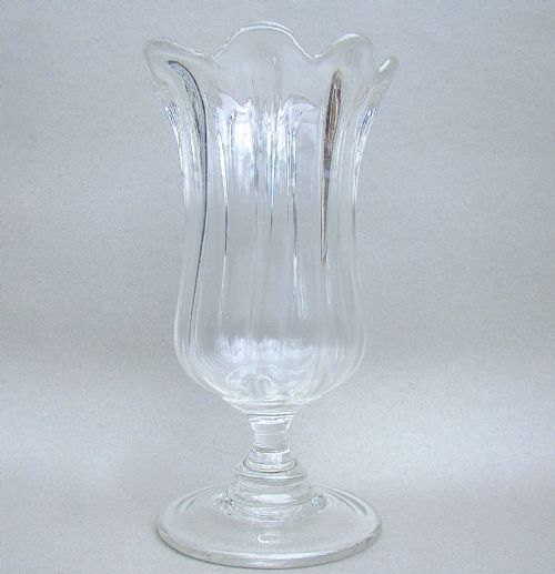 Victorian Hand Blown Glass Celery Vase, Circa 1850