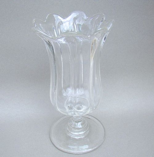 fig 1. VICTORIAN HAND BLOWN GLASS CELERY VASE, CIRCA 1850