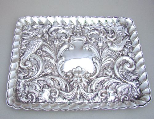 Edwardian Silver Dressing Table Tray by W. J. Myatt & Co, Chester 1905