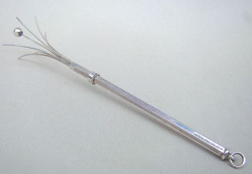 Art Deco Silver Cocktail Swizzle Stick, Circa 1930