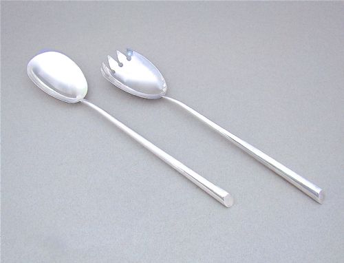 Pair of George V Solid Silver  Salad Servers by  John Grinsell & Sons, Birmingham 1912