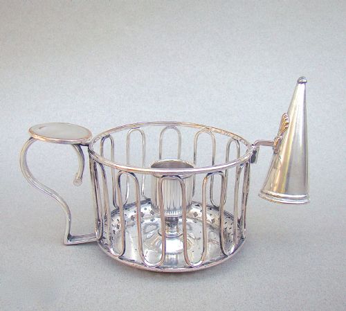 Georgian Old Sheffield Plate Wirework Chamber Stick, Circa 1800