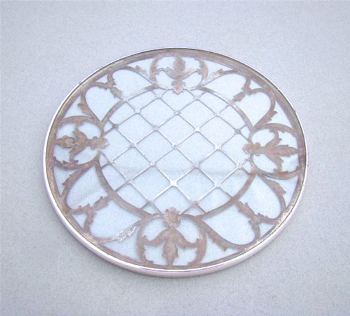 fig 2. SILVER MOUNTED GLASS TEAPOT STAND BY MAPPIN & WEBB, BIRMINGHAM 1929
