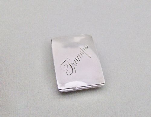 fig 2. SMALL EDWARDIAN NOVELTY SILVER TRUMP MARKER CASE BY THE BOOTS COMPANY, CHESTER 1905