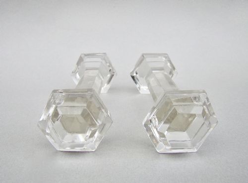 PAIR OF VICTORIAN CRYSTAL GLASS KNIFE RESTS CIRCA 1880 - ADDITIONAL PHOTO 2