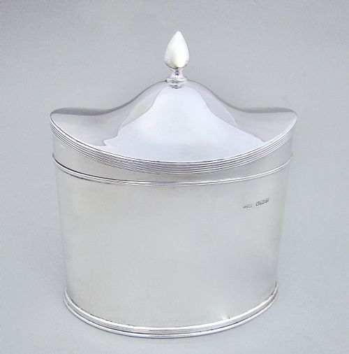 Superb George V Silver Tea Caddy by James Dixon & Sons, Sheffield 1912