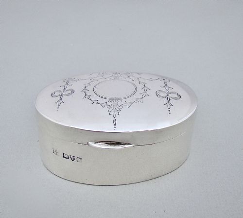 Small George V Silver Jewellery Box by Nathan & Hayes, Chester 1911