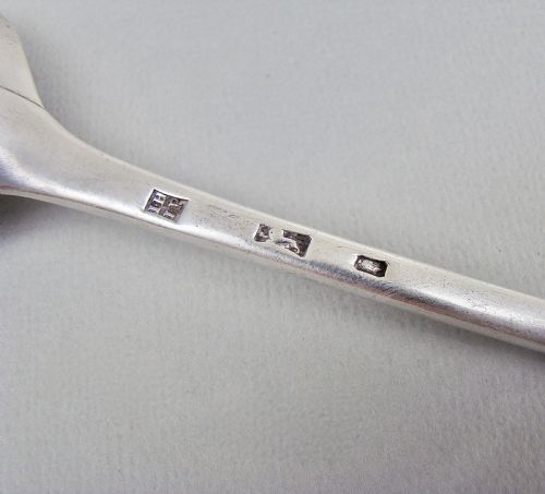 fig 2. YORK SILVER OLD ENGLISH PATTERN BASTING SPOON BY HAMPSTON & PRINCE, CIRCA 1780