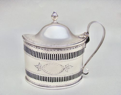 Rare Georgian Scottish Silver Mustard Pot by Matthew Craw, Edinburgh 1791