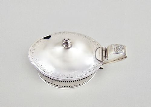 fig 2. RARE GEORGIAN SCOTTISH SILVER MUSTARD POT BY MATTHEW CRAW, EDINBURGH 1791