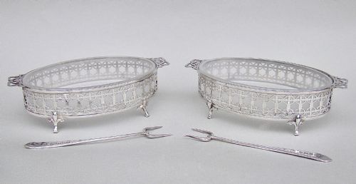 CASED PAIR OF ART DECO SILVER BUTTER DISHES BY THE ADIE BROTHERS BIRMINGHAM 1927 - ADDITIONAL PHOTO 3