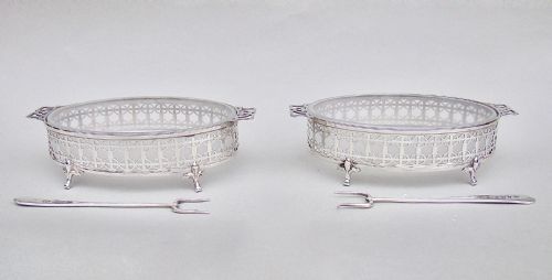 CASED PAIR OF ART DECO SILVER BUTTER DISHES BY THE ADIE BROTHERS BIRMINGHAM 1927 - ADDITIONAL PHOTO 4