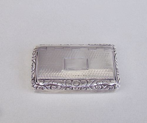 Georgian Silver Snuff Box by Thomas & William Simpson, Birmingham 1824