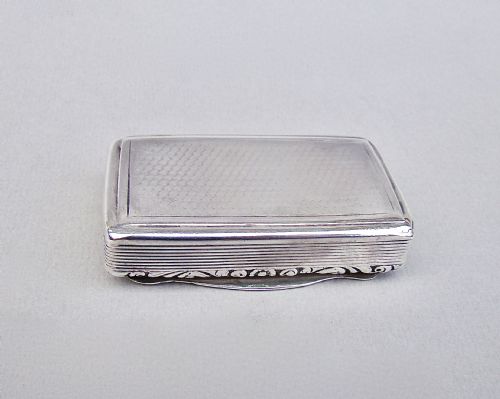 fig 1. GEORGIAN SILVER SNUFF BOX BY THOMAS & WILLIAM SIMPSON, BIRMINGHAM 1824