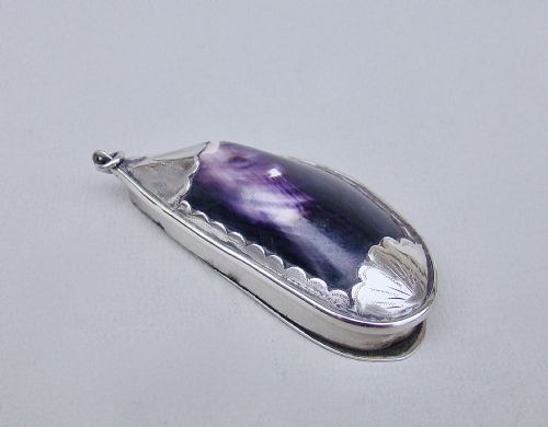 Unusual Edwardian Silver Plated Masonic Mussel Shell Snuff Box, Circa 1900