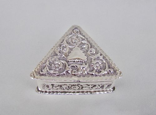 Unusual Victorian Silver Trinket Box by George Howson, London 1885