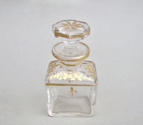 19th Century French Gilt Glass Scent Bottle, Circa 1890