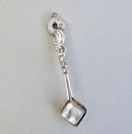 Rare Victorian Silver Miniature Jeweller's Loupe or Magnifier  for Chatelaine, Circa 1890