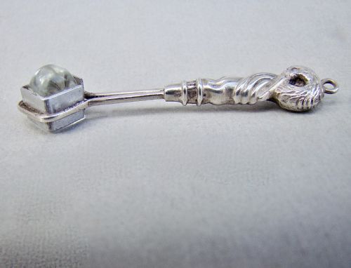 fig 2. RARE VICTORIAN SILVER MINIATURE JEWELLER'S LOUPE OR MAGNIFIER FOR CHATELAINE, CIRCA 1890