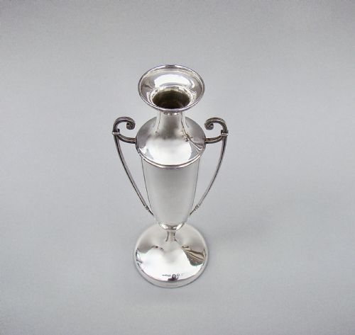 fig 1. ELEGANT EDWARDIAN SILVER URN VASE BY STEWART DAWSON & CO LTD, BIRMINGHAM 1908