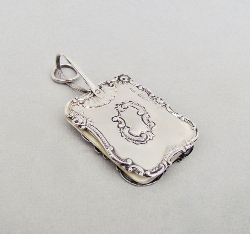fig 1. RARE VICTORIAN SILVER DANCE CARD HOLDER BY LEVI & SALAMAN, BIRMINGHAM 1893