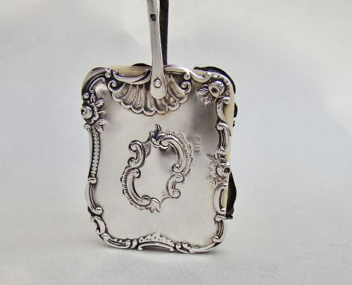 fig 2. RARE VICTORIAN SILVER DANCE CARD HOLDER BY LEVI & SALAMAN, BIRMINGHAM 1893