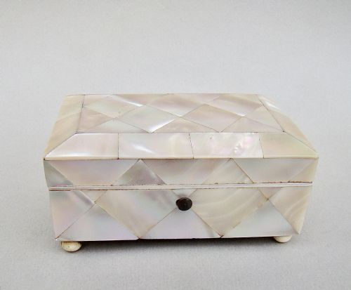 Victorian Large Mother of Pearl Needle Case, Circa 1880
