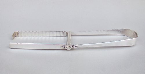 fig 1. PAIR OF GEORGIAN SILVER SANDWICH OR ASPARAGUS TONGS BY THOMAS NORTHCOTE & GEORGE BOURNE, LONDON 1795
