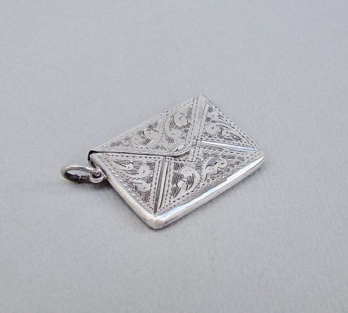 Sterling Silver "Envelope" Stamp Case , Circa 1910