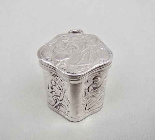 18th Century Dutch Silver Peppermint Box, Circa 1780