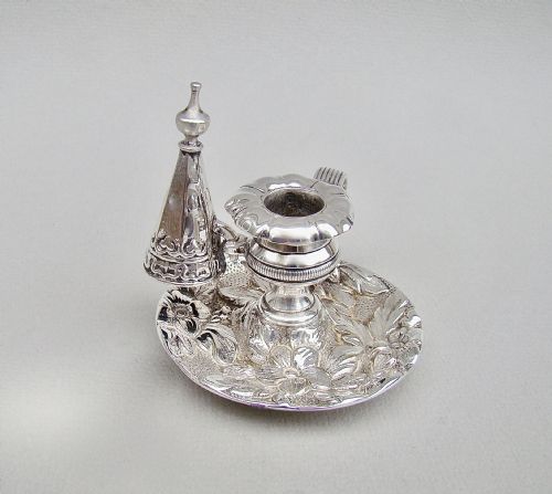 Exquisite William IV Miniature Silver Plated Chamber Stick, Circa 1835
