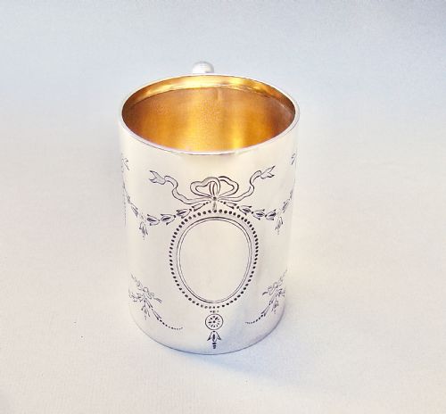 fig 1. GEORGE V SILVER CHRISTENING MUG BY THE ATKINS BROTHERS, SHEFFIELD 1920