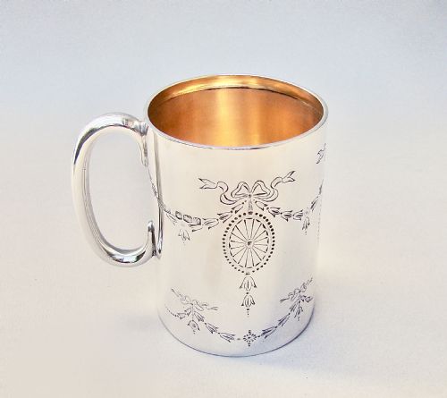 fig 2. GEORGE V SILVER CHRISTENING MUG BY THE ATKINS BROTHERS, SHEFFIELD 1920